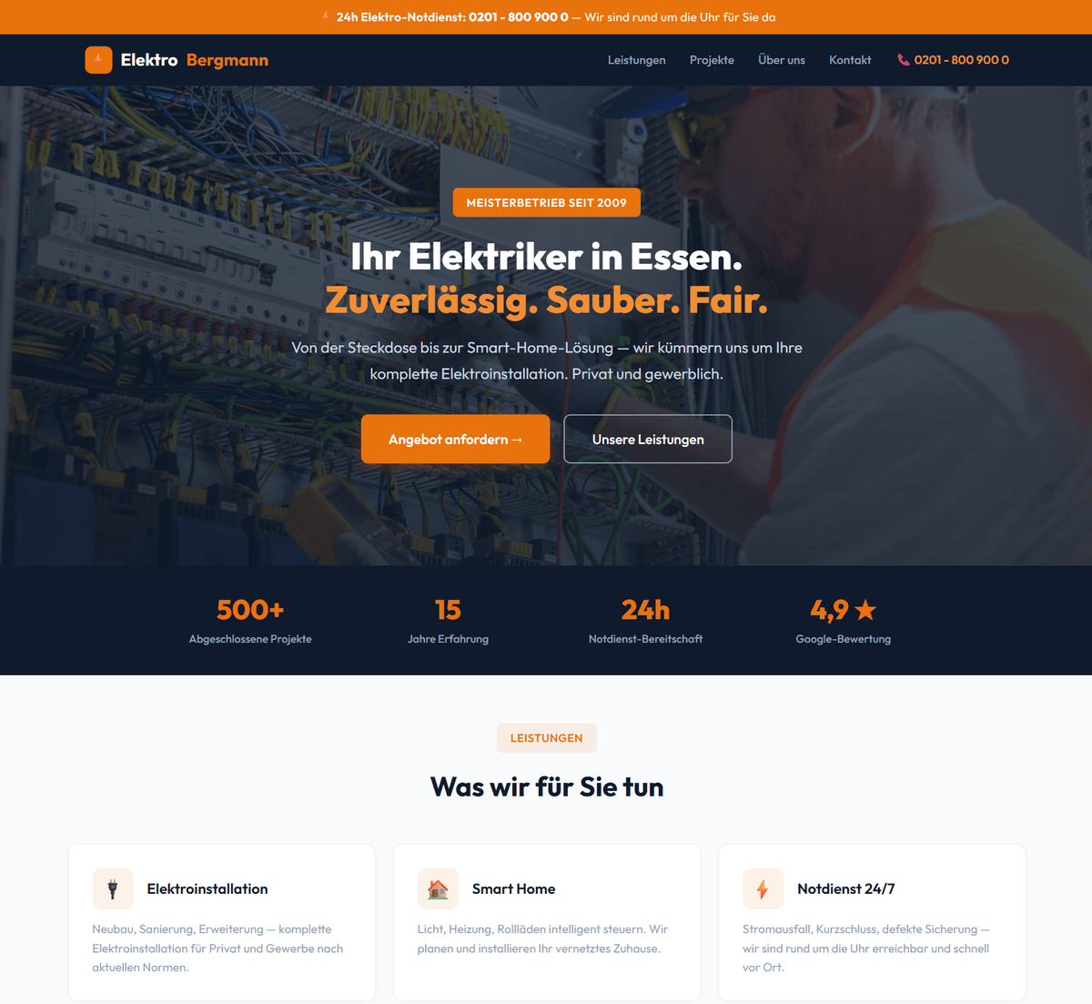 Screenshot: Elektro Bergmann